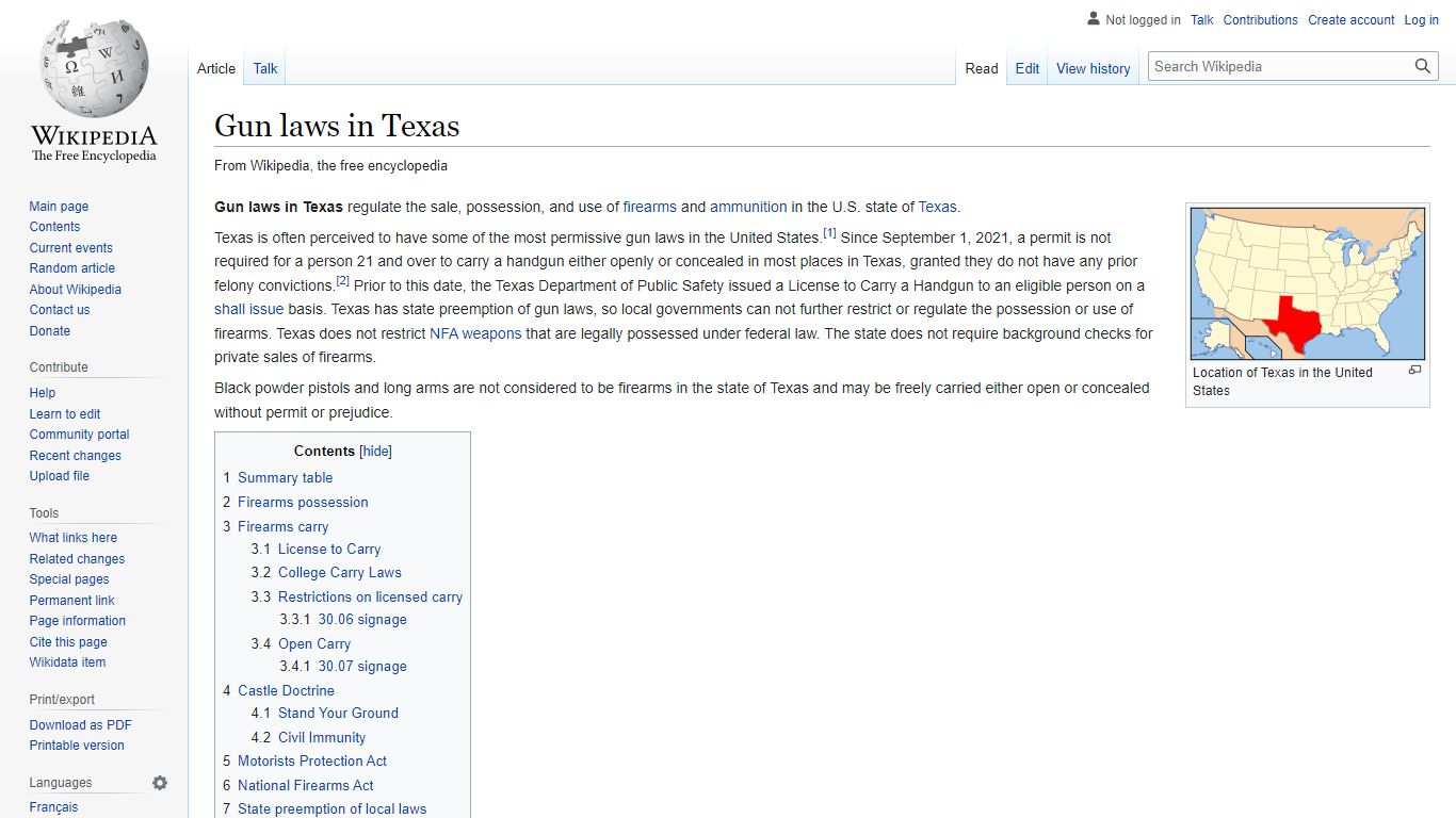 Gun laws in Texas - Wikipedia